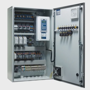 Шкаф управления с релейным регулированием, 3х380, 1 насос, прямой пуск, 1 ввод питания